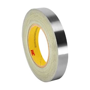 3M 3361 Silver High-Temperature Stainless Steel Tape – 0.875 in. x 9 ft. Non-Magnetic Acrylic Adhesive Foil Tape. Safety Tapes