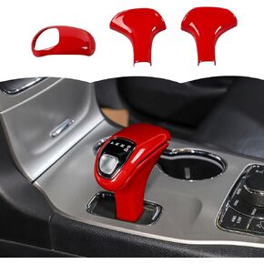 RT-TCZ Gear Shift Knob Cover Trim Decorative Interior Accessories Compatible with Jeep Grand Cherokee 2014-2015,Red