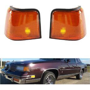 LAFORMO Amber Marker Lights Lens Set Compatible With 1987-1988 Cutlass Supreme Calais 442 GT-350#5974361 LH, 5974362 RH, 615343119113
