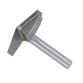 V Groove Router Bit, 32mm Cutting Diameter 6mm Shank 150 Degree, Carbide Tip V Grooving Bit - (Applications: for Woodworking Grooves Making), 1-Piece