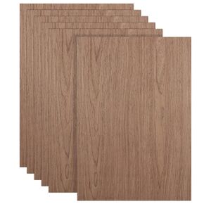 6Pcs 16 x 12 x 1/16 Inch Walnut Plywood Sheets Unfinished Plywood Sheet for Arts and Crafts, Painting, Pyrography, Wood Engraving, Architectural Models, Wood Burning, Laser