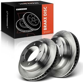 A-Premium 13.58 inch (345mm) Rear Vented Disc Brake Rotors Compatible with Select Ford Models - E-150 E150 2008-2014, E-250 E250 2008-2014, E-350 E350 Super Duty 2008-2019/2021, 2-PC Set