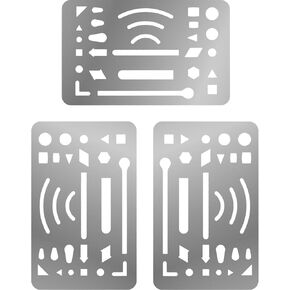 Sumind 3 Packs Erasing Shield Stainless Steel Letter Shield Craft Drawing Drafting Tool in Saudi Arabia