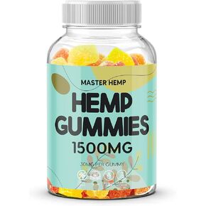 Naturals Fruit Hemp Gummies High Strength - Vegan Hemp Oil Infused Gummies Edibles Performance Great for Peace & Relaxation, Bloom Favorite Gummy
