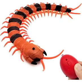 لعبة حيوان Tipmant واقعية كبيرة الحجم RC حريش Scolopendra لعبة حيوانات تعمل بالأشعة تحت الحمراء وجهاز تحكم عن بعد سيارة سيارة مخيفة مزحة هدايا عيد ميلاد للأطفال (أخضر داكن)