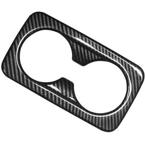 Carbon Fiber Style ABS Rear Passenger Seat Water Coffee Cup Holder Frame Cover Protective Sticker Compatible with Kia K3,2018-2022 Kia Stinger Accessories