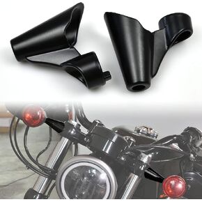 Front Turn Signal Mounts Relocation Kit for Sportster XL1200X 2010-2015, Black Motorcycle Turn Signal Indicator Relocation for Harley Sportster XL1200X 2010-2015 Accessories (2PCS)