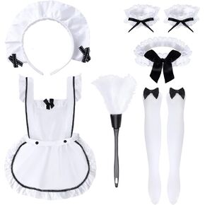 Women French Maid Costume Accessories Kit Anime Cosplay Dress Apron