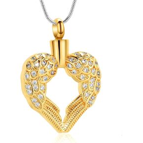 الملاك الجناح جرة قلادة للرماد الفولاذ المقاوم للصدأ جرة قلادة رماد مجوهرات جنائزية للرماد البشري in Kuwait