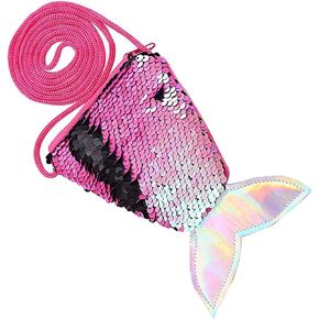 محفظة للعملات المعدنية على شكل ذيل حورية البحر وحقيبة عملات معدنية لامعة بالترتر للنساء والفتيات لتخزين تغيير العملات المعدنية in Kuwait