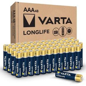 VARTA Longlife AA Batteries (100 Pack), Alkaline Double A Battery