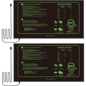 Seedling Heat Mat for Seed Starting, Durable Waterproof Warm Hydroponic Heating Pad Plant Heating Mat 10" x 20.75" for Germination, Indoor Gardening, Greenhouse - 2 Pack in Kuwait