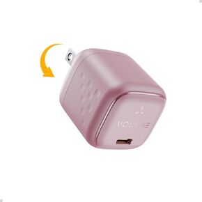 VOLTME 30W USB C Charger, Slim Compact Fast Charger Block, Foldable GaN Wall Charger, USB-C Power Adapter for iPhone 15 14 13 12 11 Pro Max, Galaxy S24 23 22 21, Note, iPad Pro, Pixel