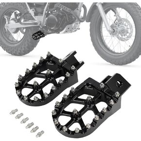 Dirt Bike Foot Pegs,Motorcycle Footpegs Wider Foot Pegs Rest Pedal CNC for TW 200 TW200 1987-2023 Black