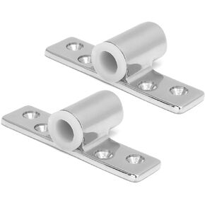 Oarlock Sockets Pair Marine Oarlock Bracket 316 Stainless Steel Side Mounted Mirror Polish Finish for 1/2in Shank Oar Lock Holder Boat Accessories
