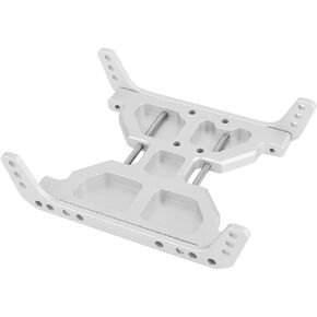 Aluminum Chassis Armors Anti-Collision Protection Skid Plate for 1/10 RC Crawler Axial Capra 1.9 Unlimited Trail Buggy UTB Currie F9 AXI03004 Metal Upgrade Parts (Silver)