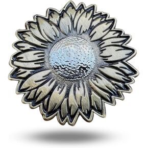 Sunflower Unique Magnetic Metal Golf Ball Marker Accessory with Hat Clip for Men and Women