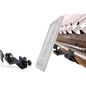 Wasserstein Gutter Mount for Solar Panel Compatible with Ring, Arlo, Blink, Reolink Cams (1 Pack, Black) (Not Compatible with Ring Super Solar Panel)