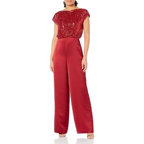 Trina Turk womens Wide Leg Satin and Sequin JumpsuitJumpsuit
