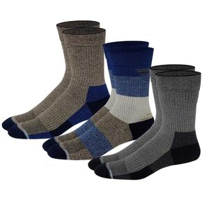 Dr. Motion Compression Crew Socks For Men Outdoor Hiking Walking With Enhanced Cushion And Breathable Arch Support 3 Pairs
