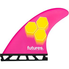 Future Fins AM3 Honeycomb Thruster Fin Set Pink-Yellow S