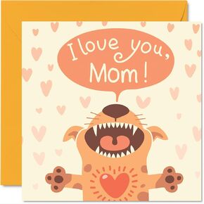 Fathers Day Card for Dad from the Dog - I Love You Dad - Happy Birthday Card for Dad from the Dog, Father Birthday Gifts, 5.7 x 5.7 Inch Father's Day Pet Greeting Cards Gift for Daddy Papa Pops