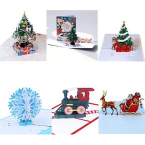 WESAPPINC 6Pack 3D Greeting cards Christmas Cards Pop Up Holiday Postcards, Birthday Anniversaries Card for Fathers,Valentines, Friend,Kids, Thank You Handmade Appreciation Gifts (1pack Mother card)