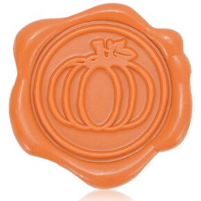 Whaline 50Pcs Wax Seal Stickers Fall Pumpkin Envelope Seal Stickers 3D Vintage Gold Self-Adhesive Embossed Stickers for Fall Wedding Anniversary Greeting Invitation Cards Snail Mails Packages Gift
