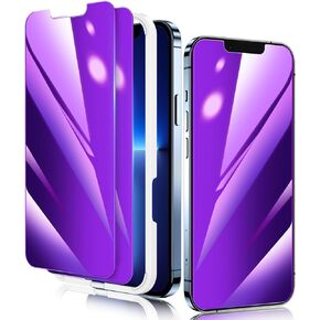 SZLHLTD 2 Pack Compatible for iPhone 16 Pro Max Privacy Screen Protector, Gradient Purple 9H Tempered Glass Film, Shatterproof Bubble Free Anti Blue Light