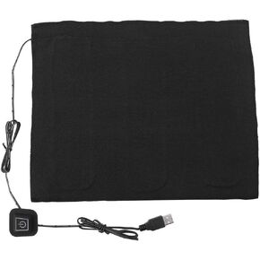 DC 5V USB Electric Cloth Heater, USB 3-Shift Waterproof Carbon Fiber Heat Pad, Washable Cushion Clothing Fever Tablets for Neck, Back, Abdomen, Lumbar Heating