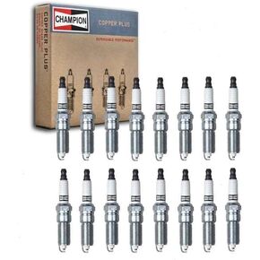 Sixity Auto 16 pc Champion Copper Plus Spark Plugs compatible with Chrysler 300 5.7L V8 2005-2008
