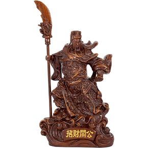Small Guan Yu Statue - God of Wealth and Fortune, Feng Shui Decor, Guan Gong Sculpture, Kwan Kung Figurines