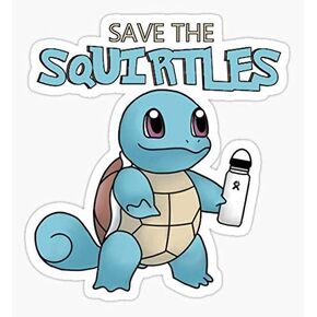 Save The Squirtles Sticker - Sticker Graphic - Auto, Wall, Laptop, Cell, Truck Sticker for Windows, Cars, Trucks