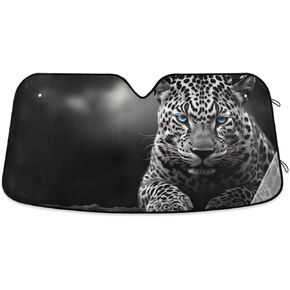 Foldable Car Visor Sunshade Front Window Auto Windshield Sun Shade-Keep Vehicle Cool-55x27.6In, Jaguar