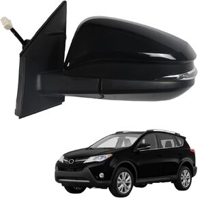 Marretoo for Toyota RAV4 Side Mirror WHITE, Driver Side(LH)) Assembly 2013 2014 2015 | Power | Heated | Turn Signal Replacement For TO1320310 for Toyota RAV4 Accessories