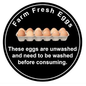 2 Inch 300 PCS Fresh Eggs Farmer's Market Packaging Stickers Farm Fresh Produce Farm Fresh Egg Carton Unwashed Eggs Stickers