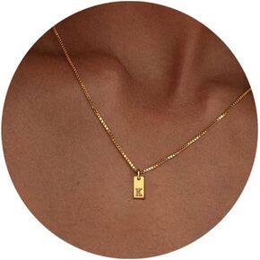 Layered Initial Necklaces Gold for Women, 14K Gold English Plated Initial A-Z Letter Necklace Pendant Personalized Dainty Link Chain Chokers, Mothers Day Jewelry Gifts for Girls