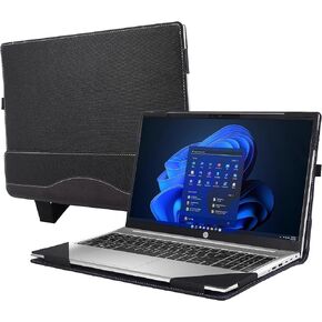 Laptop Case for HP ProBook 450 G8 G9 G10 / for HP ProBook 455 G8 G9 G10 15.6" 2023 PU Leather Inside Pocket Cover (Light Grey)