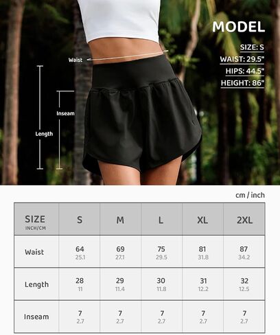 BebreezChic Women's High Waisted Running Shorts 4-Inch Quick-Dry Gym Workout Sports Shorts with Zippered Pockets. in Saudi Arabia