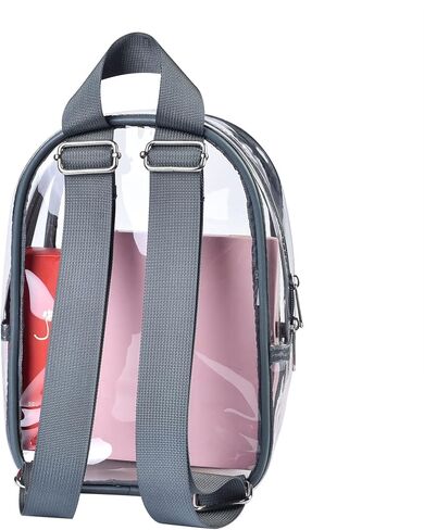 حقيبة ظهر MAY TREE صغيرة شفافة أنيقة وجذابة وشفافة ومعتمدة للعمل والحفلات الموسيقية والأمن والسفر والرياضات (رمادي) in Kuwait
