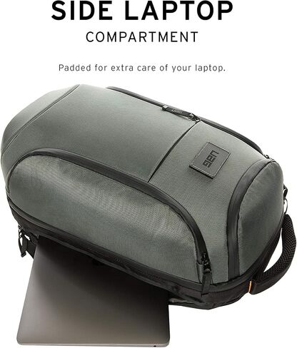 URBAN ARMOR GEAR UAG 18-Liter Lightweight Tough Weather Resistant Laptop Backpack, Standard Issue Grey + UAG Dopp Kit Lightweight Unisex Toiletry Essentials Travel Bag, Black Midnight Camo in Saudi Arabia