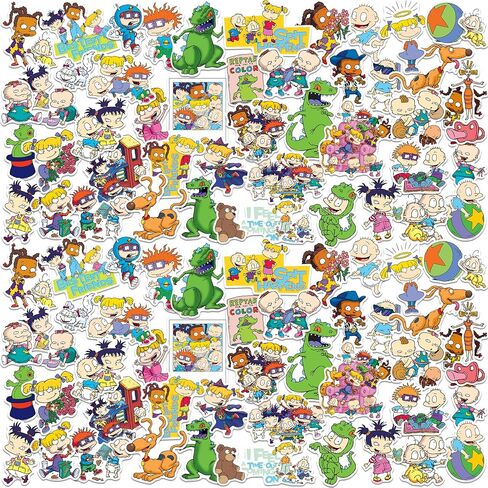 Rugrats Sticker Pack Die Cut Vinyl Large Deluxe Stickers Variety Pack - Laptop, Water Bottle, Scrapbooking, Tablet, Skateboard, Indoor/Outdoor - Set of 50 in Saudi Arabia