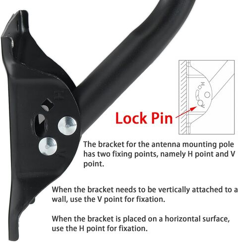 عمود تثبيت هوائي خارجي قابل للتعديل - حامل أنبوب J عالمي للهوائي ومحطة الطقس - سهل التركيب، هيكل صلب، مقاوم للطقس (قطر 1 1/4 بوصة، الطول 16 1/2 بوصة) in Kuwait