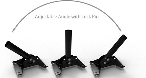 عمود تثبيت هوائي خارجي قابل للتعديل - حامل أنبوب J عالمي للهوائي ومحطة الطقس - سهل التركيب، هيكل صلب، مقاوم للطقس (قطر 1 1/4 بوصة، الطول 16 1/2 بوصة) in Kuwait