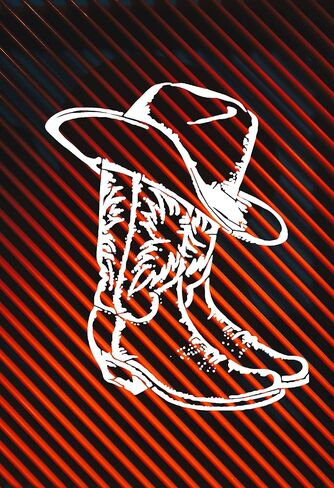 Cowboy Boots and Hat Stencil Set, 9x7.5 Inches Mylar for Crafting and Decor in Saudi Arabia