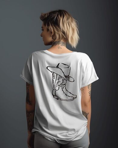Cowboy Boots and Hat Stencil Set, 9x7.5 Inches Mylar for Crafting and Decor in Saudi Arabia