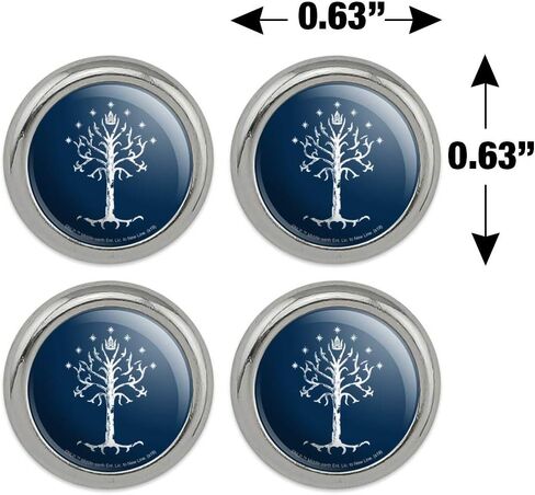 Lord of The Rings Tree of Gondor Metal Craft Sewing Novelty Buttons - Set of 4 in Saudi Arabia
