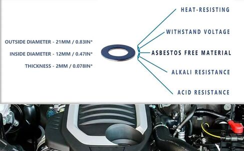 500PCS Oil Drain Plug Gaskets Replacement for Toyota Lexus Scion Crush Washer Seals Replaces# 9043012031 Aluminum in Saudi Arabia