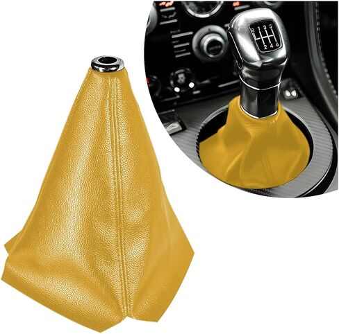 Car Shift Knob Cover, Vehicle Gear Shifter Knob Protector Dust Cover, Dust Proof Automotive Interior Decoration Universal for Most Manual Transmission Trucks, SUVs, RVs, Vans（Beige） in Saudi Arabia