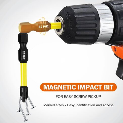 Kendo 22 Piece Impact Hex Head Wrench Bit Set with Magnetic CNC Machined Tip, 1/4 Hex Shank S2 Steel Hex Bits, 2" Long, 20+1 Pack (Metric and SAE) in Saudi Arabia